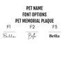 Personalized Pet Memorial Paw Print Memorial Gift Plaque Custom Pet Name Wooden Base Creative Tabletop Decor Lovely Present