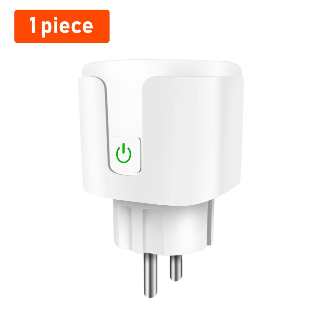 

Corui Tuya Smart Wifi Power Plug Eu 20a з Power Monitor Timing Розумний дім Бездротова розетка для Alexa Echo Google Home 1pcs
