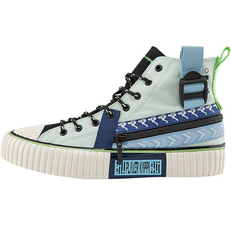 Kappa Player Electronic Music Logo Sports High-Top Canvas Shoes Unisex sneaker Wind-Sail-Blue K0BY5VS01D-8197