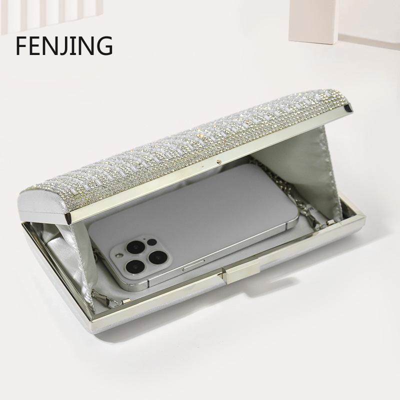 Diamond Evening Bags Luxury Women Clutches and Purse Glitter Rhinestone Handbags Shoulder Crossbody Bags with Chain Bridal Bolso