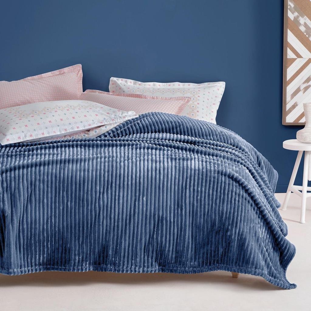 Holly Wellsoft Blanket Double - Indigo