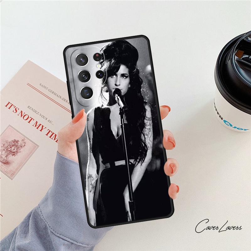 Amy Winehouse Legardary Singer phone case For Samsung Galaxy S24 S25 S23 S22 Ultra Note 10 20 Plus S20 S21 FE Cover