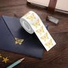 1 Roll Waterproof Sticker Adhesive Golden Butterfly Sticker Easy Peels And Stick For Journals Laptops School Accessory