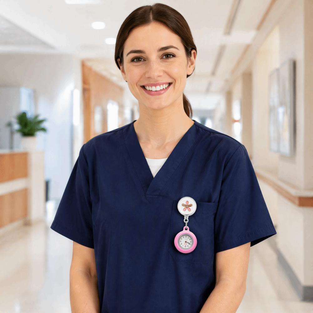 Retractable Badge Reel Retractable Nurse Watch Decorative Pendant Nurse Watch Staff