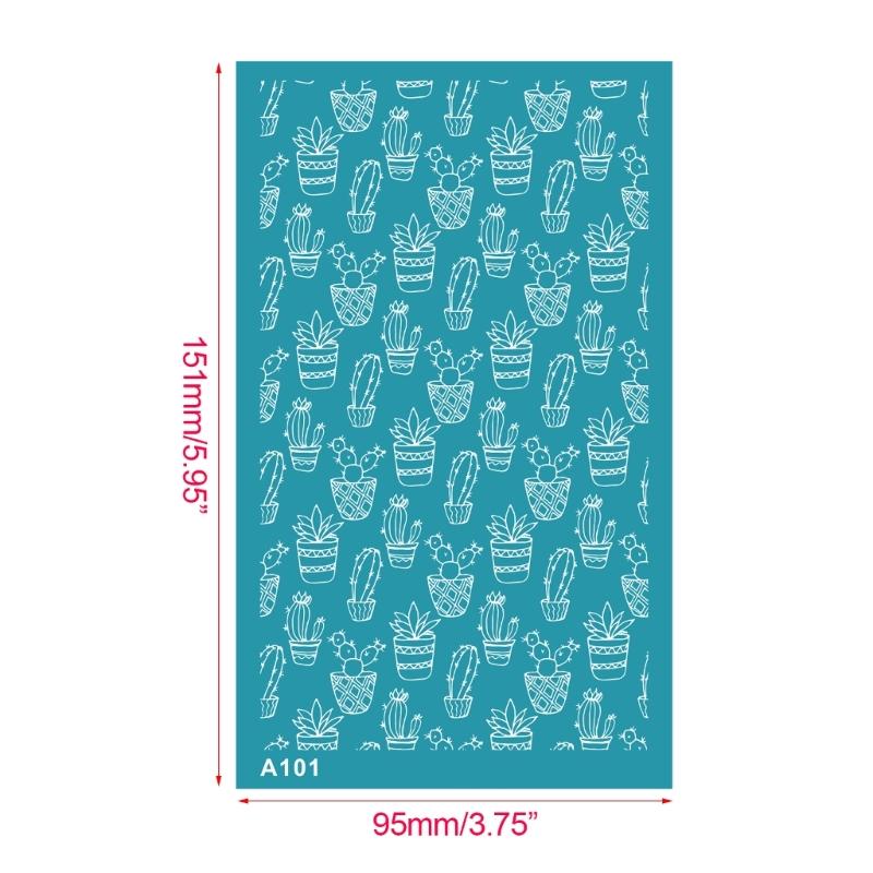 Clay Templates Flower Style No-Adhesive Silk Screen Printing Templates Reused Templates Transfer for Earring Making