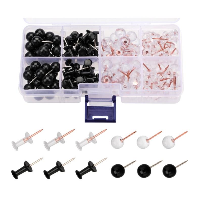 

Push Pin Hook 50/60/80/160Pcs Decorative Thumb Tacks Hook Push Pins Hangers Push Pin with Clear Clip for Cork Board