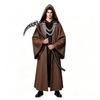 Halloween Dark Chain Hooded Men's Polyester Echo Cape Medieval Role-Playing Party Cosplay Cloak