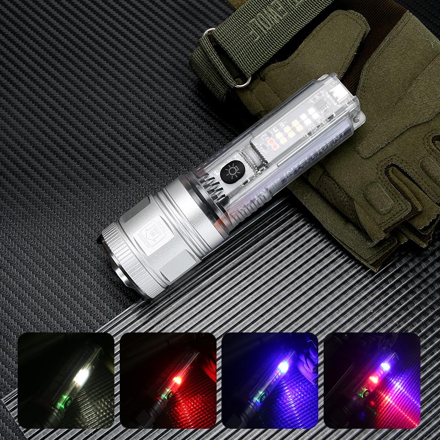 Multi-function Solar LED Flashlight Telescopic Zoom Torch 6 Modes Light Outdoor Emergency Power Bank LED Solar Lantern