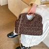 Weave Straw Shoulder Bags for Women 2026 Summer Chain Woven Crossbody Beach Bag Females Beach Bags Handbags for Beach Vacations