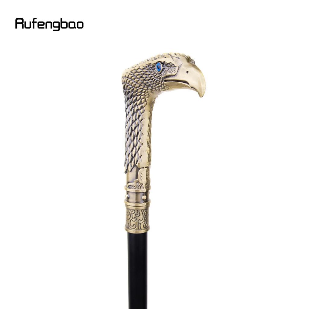 Bunter blauer Adler-Gehstock, modischer Gehstock, dekorativer Stock, Cospaly, Vintage-Party, modischer Gehstock, Crosier, 93 cm