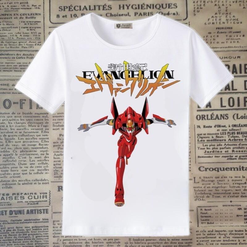 T-Shirt Neon Genesis Evangelion Eva Unit 01 Halo Sketch T-Shirt 2026 Summer T-Shirt with Anime Graphics for Men and Women, Ca