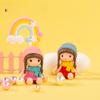Micro Landscape Decoration Cute Cartoon Doll Girl Four-color Hat Birthday Gift Small Ornaments