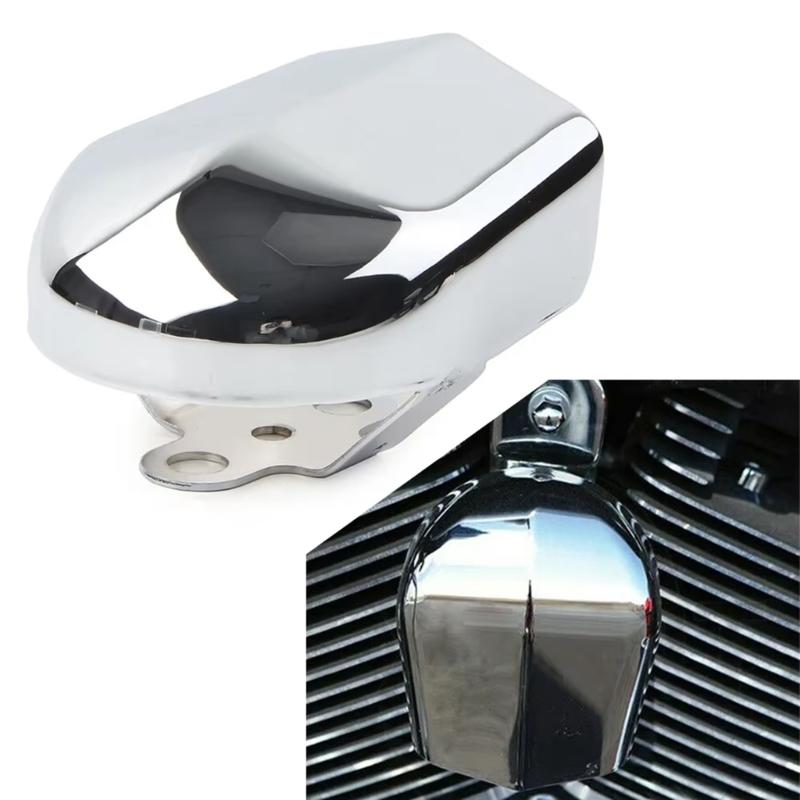 Motorcycle Horn Cover for FLHR FLHX 1993-2018 Replacement Chrome Horn Cover Motorbike Modification Accessories
