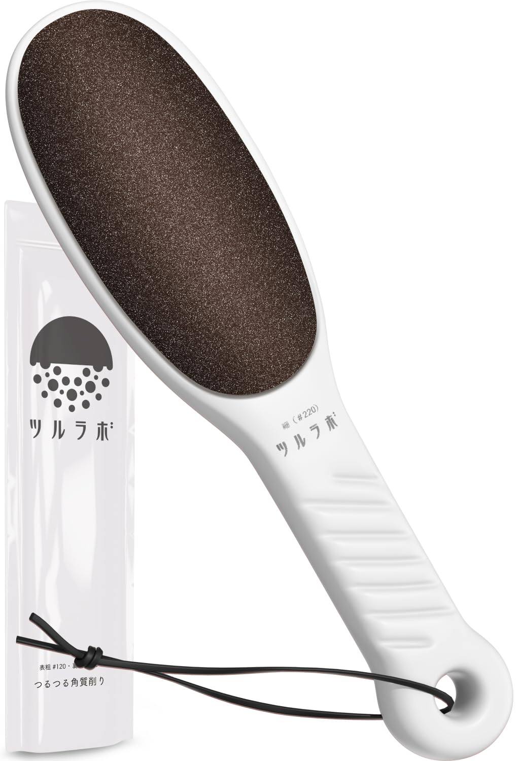 

heel file for men and women with two coarse and fine edges for heel callus and pumice Tsuru Labo Professional-grade [Dermatologist-designed] care,