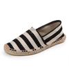 Summer Canvas Slip-On Espadrilles with Linen Sole - Casual Solid Color Hemp Rope Fisherman Shoes