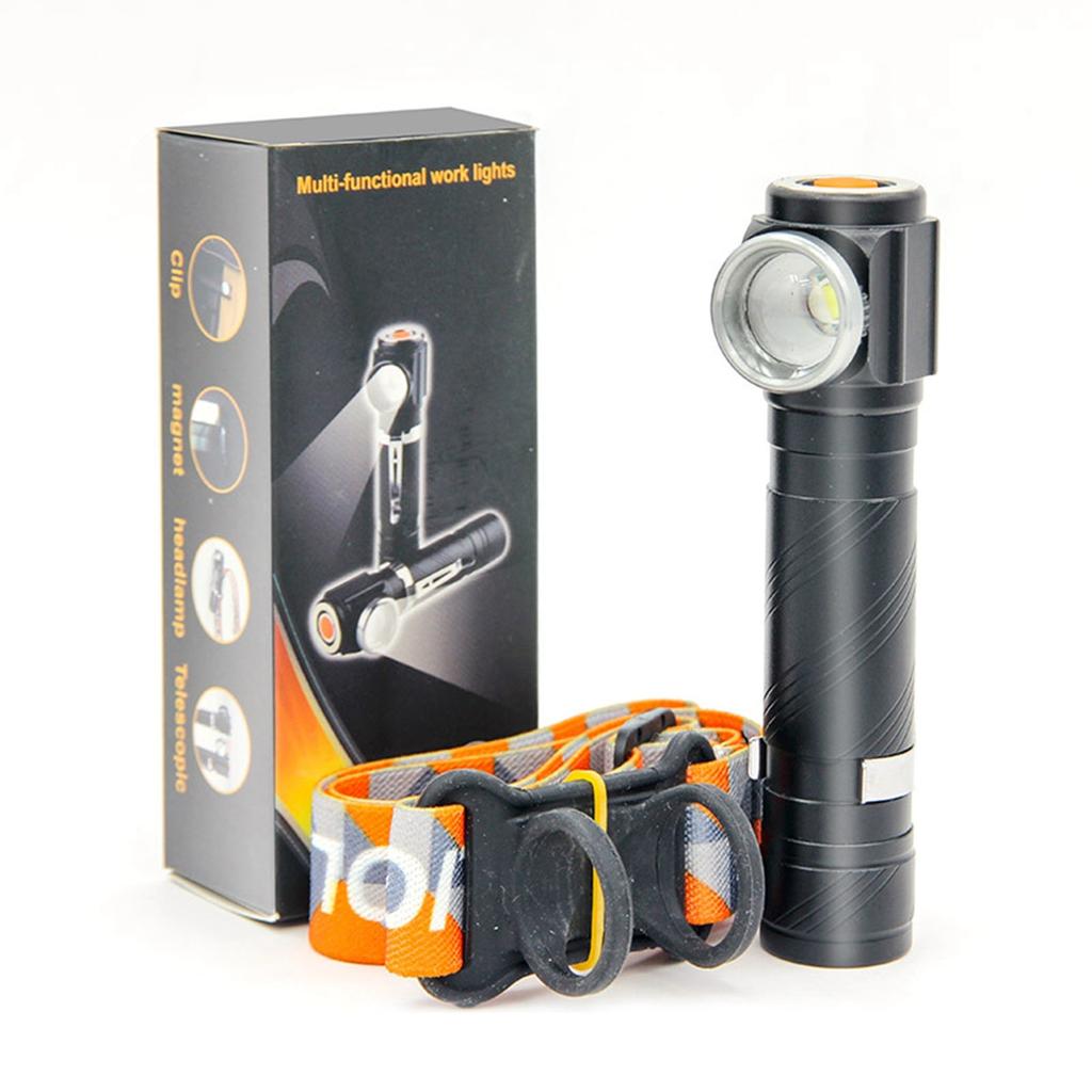 Outdoor Portable Multifunctional Strong Light Flashlight LED Side Light Head Mounted Flashlight Headlight