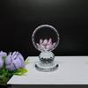 Reflection Effect Lotus Flower Figurine Stable Base Clear Lotus Flower Collectible  Office Desk