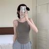 American Spice Girl with Chest Pad Small Halter Vest Female Spring and Summer Wear Slim Irregular Hollow Halter Top