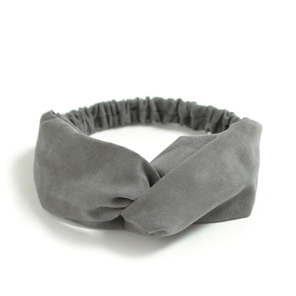 Cross Turban Solid Headbands for Women Twist Knotted Boho Suede Hair Bands For Girls Sweet Bow Headwrap Vintage Hair Accessories