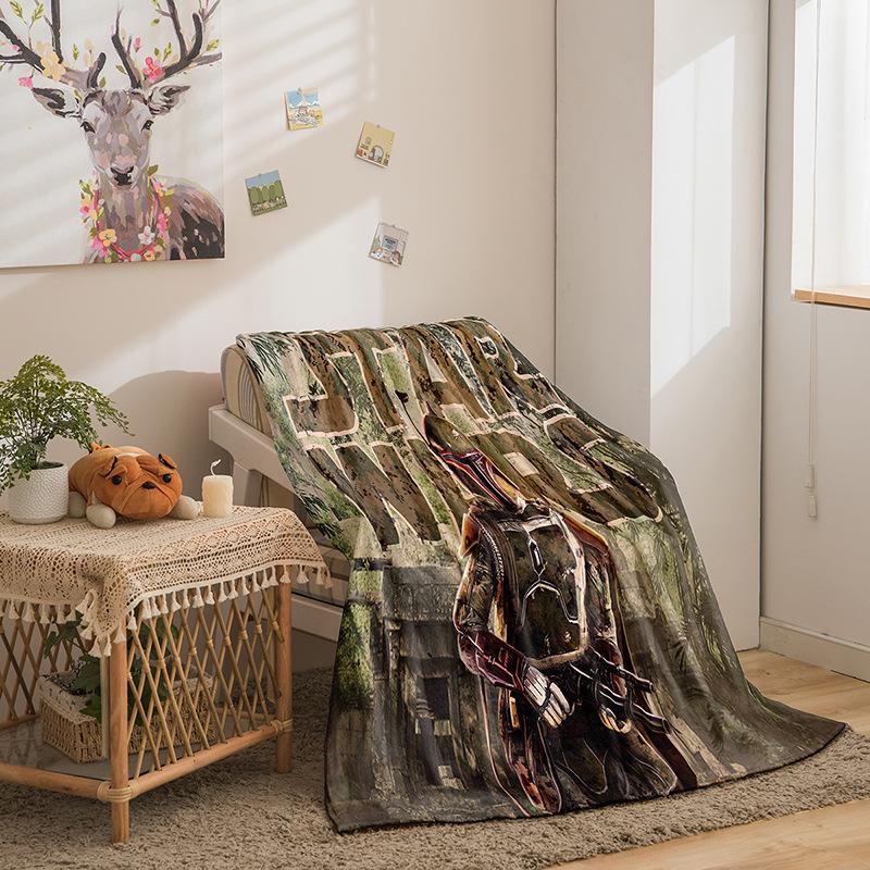 Column Double-Sided Flannel 3D Digital Printed Blanket Blanket