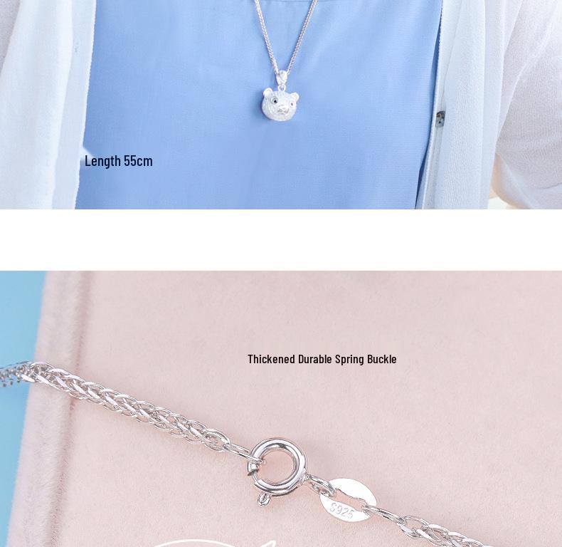 S925 Sterling Silver Chopin Chain Necklace for Men and Women - Plain, Lightweight, No Pendant