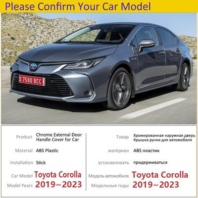 4x Chromowane uchwyty Osłona tapicerki do Toyota Corolla Auris E210 2023 Akcesoria samochodowe Naklejki Auto Styling