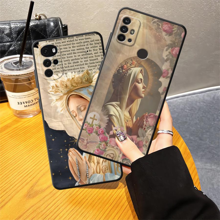 Phone Cover Case for Motorola Moto Edge 20 Pro 30 Lite G50 G53 G30 G32 G71 G22 Edge40 G60s G51 G73 G52 Flower Madonna
