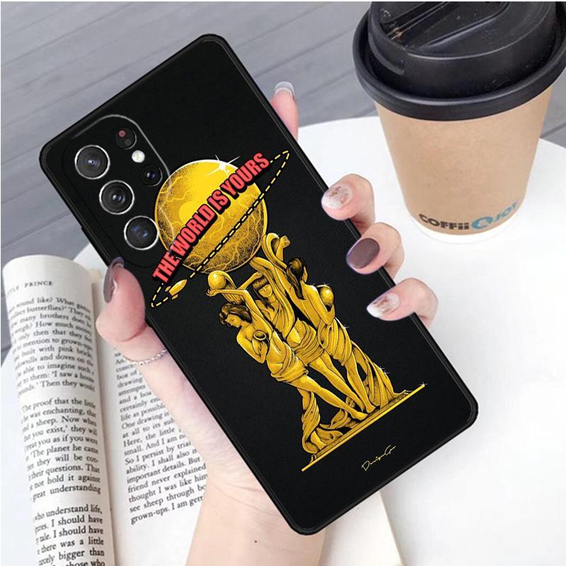 Scarface The World Is Yours phone case Cover For Samsung Galaxy S24 S25 Ultra S21 S22 Ultra S10E Note 10 Plus Note 20 FE S23