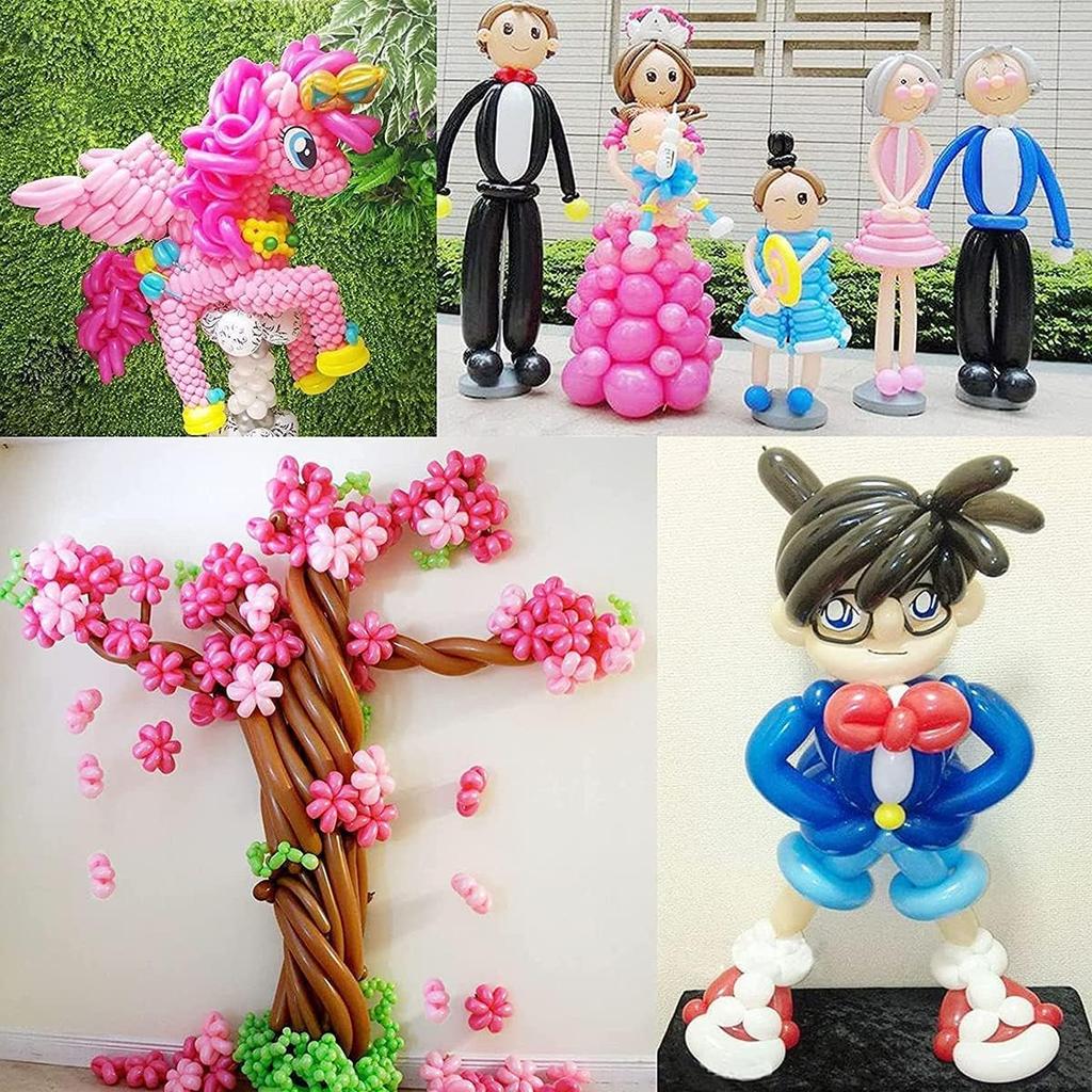 Modelling Balloons Kit, Animal Balloons, Multicoloured Balloons, Colourful Decoration for Weddings, Birthdays, Parties(100)