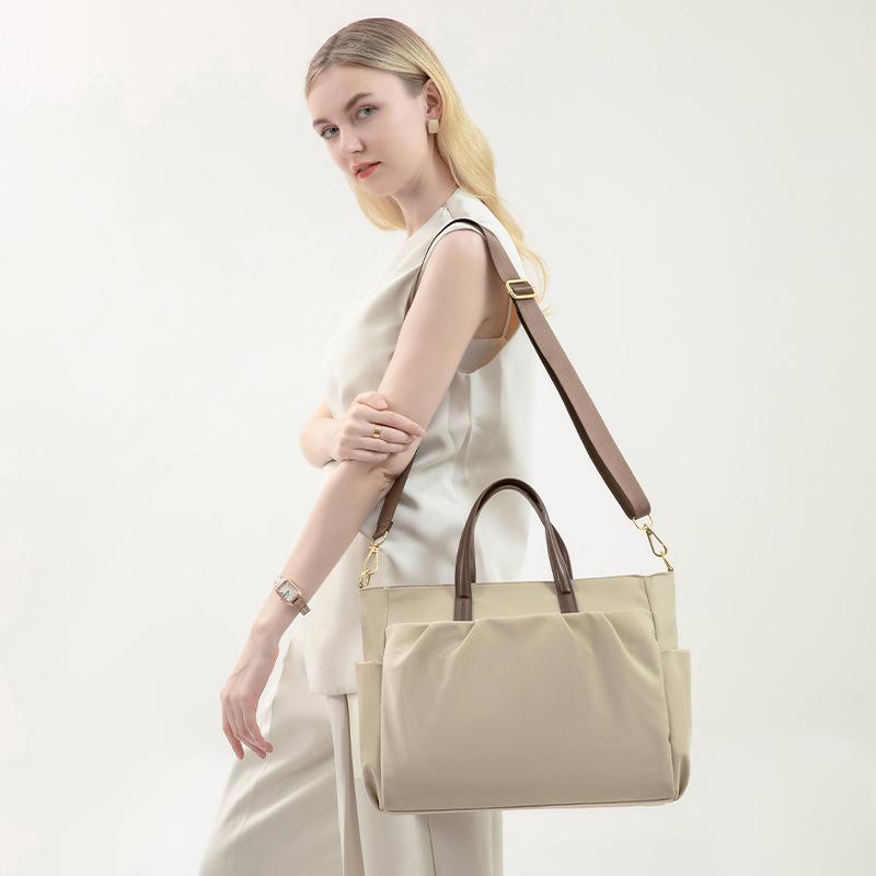 Laptop Bag Women's Handheld Large Capacity Briefcase One Shoulder Crossbody Tote Bag Business Trip Commuting Liner Bag