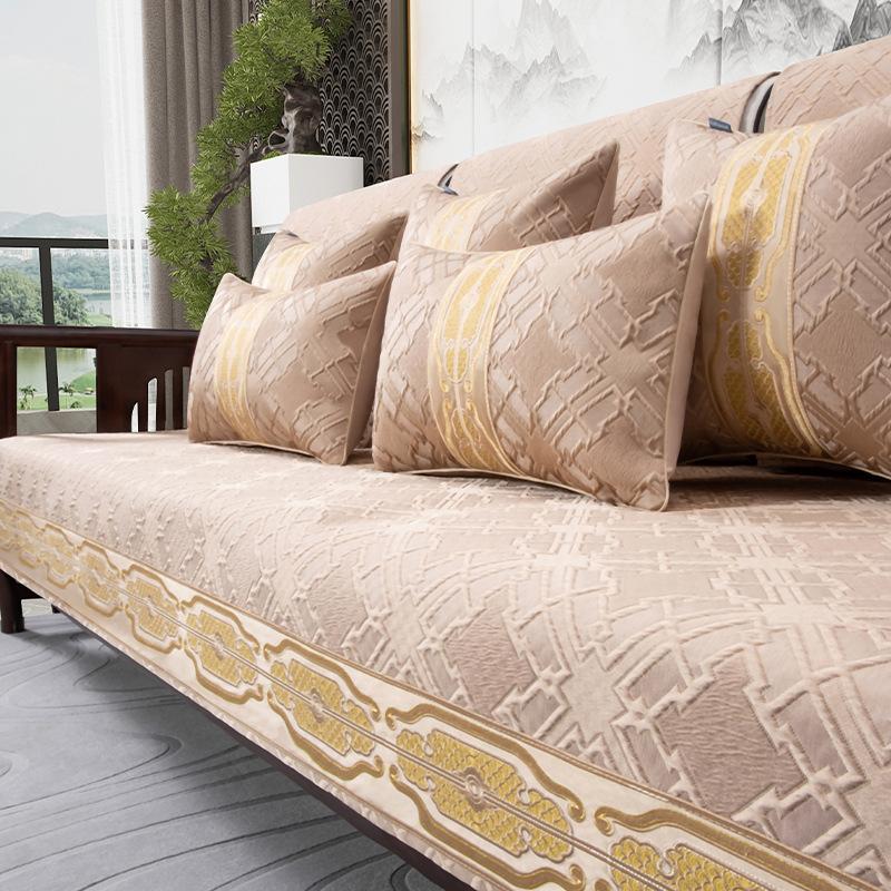 New Chinese Sofa Cushion Four Seasons Universal Sofa Cover Non-Slip Cover Cover Solid Wood Sofa Cushion