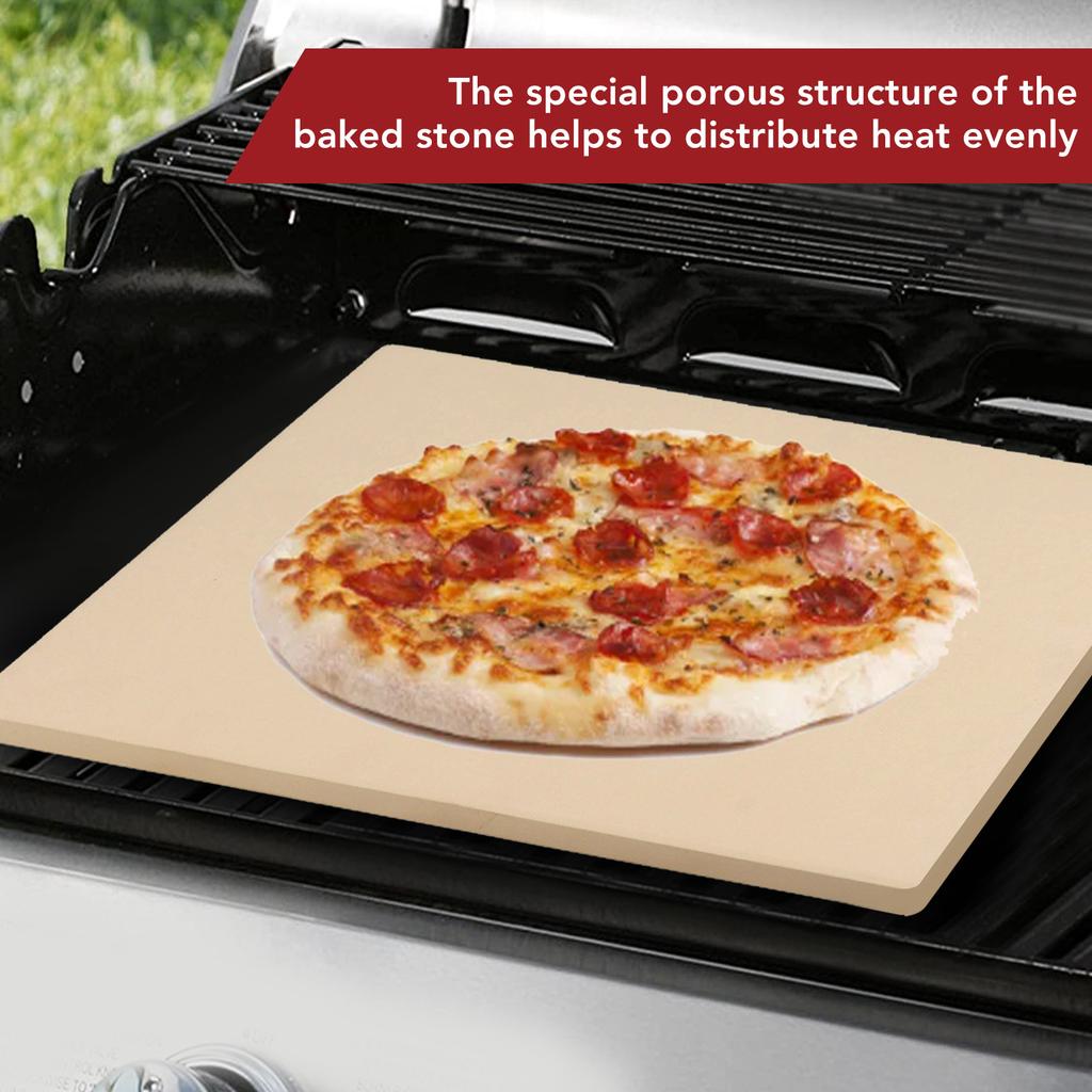 Rektangulär Pizzasten Multifunktionell Cordierit Baksten Bakredskap Köksverktyg Pizzapanna För Familjesammankomster