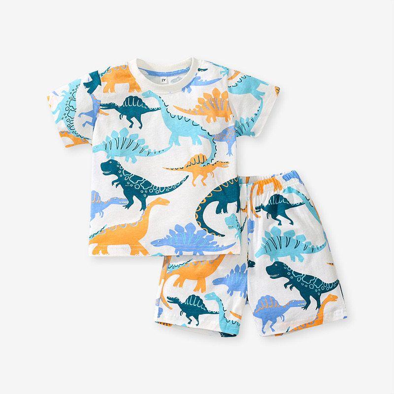 Детская одежда Спортивный костюм для мальчика Летний 2024 Новое поступление Детская одежда для мальчика Повседневная одежда Модная верхняя одежда Костюм Костюм Milky White Size 130 Recommended Height 120-130cm