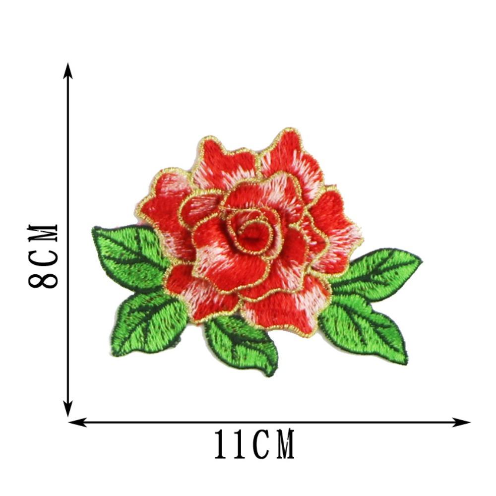 Polyester Fiber Embroidery Flower Patch 11*8CM Clothing Accessories Embroidery Floral Applique DIY Handmade Floral Patches Dress
