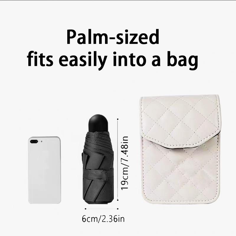 Natural Symbolism Mini Umbrella, 5-Fold, Lightweight, Retractable Umbrella Features 8 Ribs, Ideal for Outdoor Use Birthday Gifts