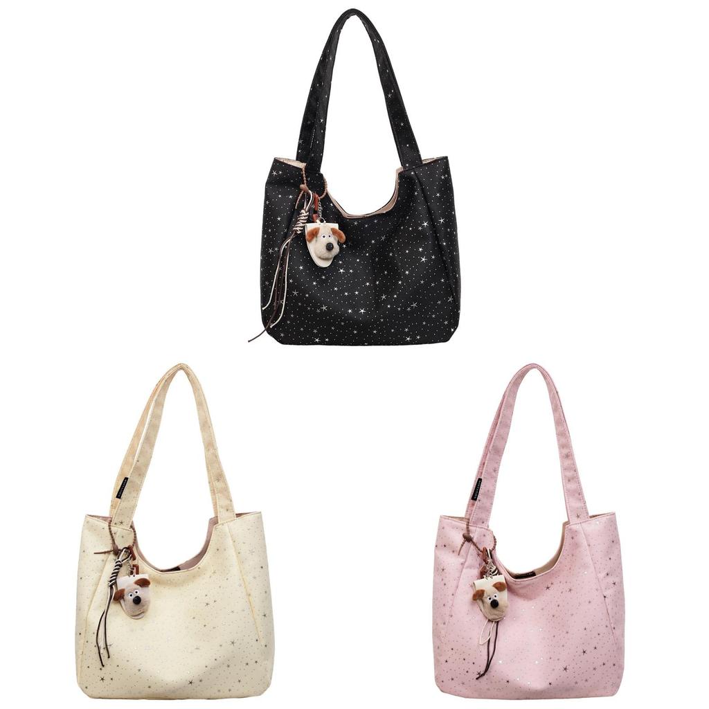 Crossborder Fashion Canvas Handbag For Daily Casual Use With Polka Dot Design