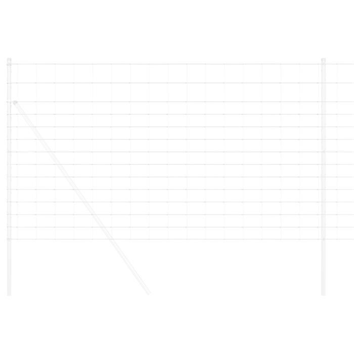 VidaXL Field Fence 1.4x25 M Galvanized Steel 42005817