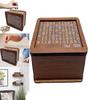Money Box With Counter Minimalist Wooden Craft For Home Brown
