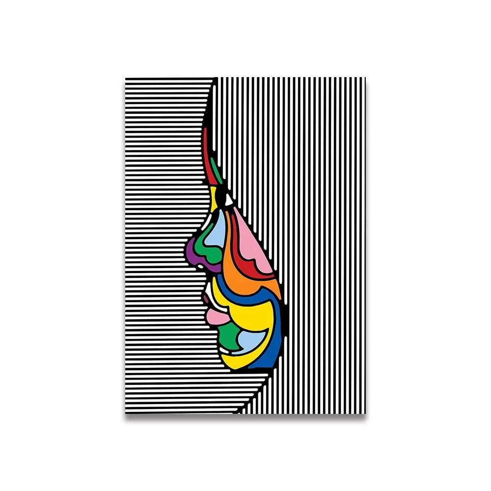 Vintage Pink Cartoon Print Canvas Posters Wall Art Poster Home Decor Canvas Print Painting  Living Room Bedroom Decor Unframed