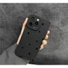 Cross-Border Love Heart Black Phone Case for iPhone 12 Pro Max & 11/13/14/15/16e/XR