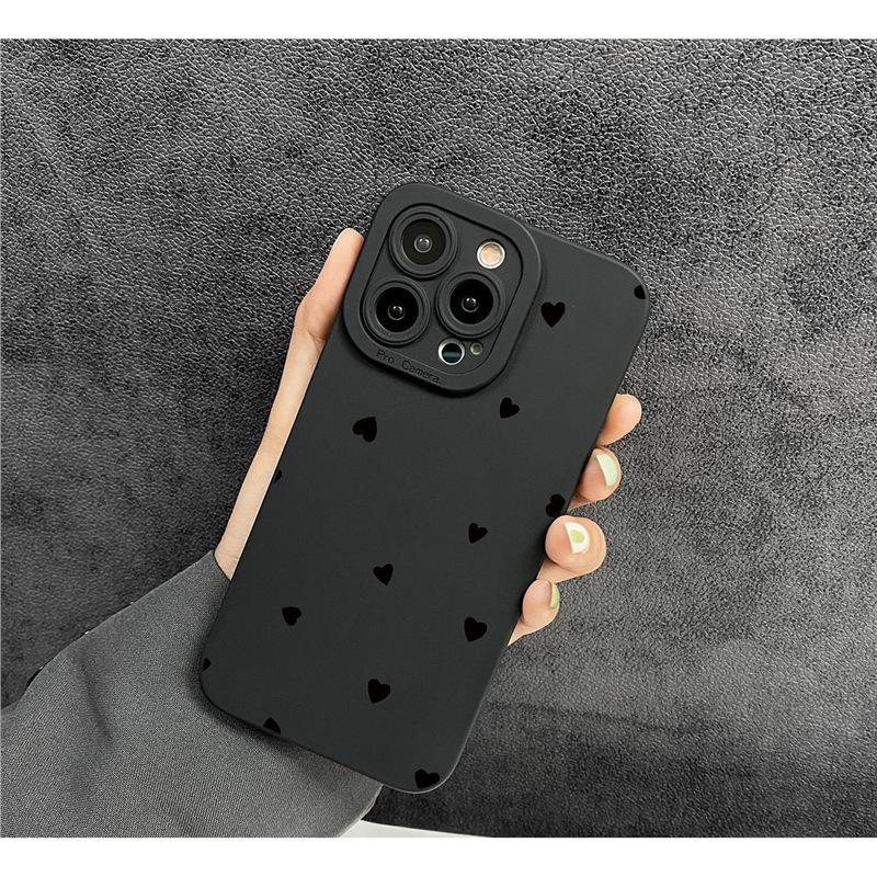 

Зарубежный чехол с сердечком черного цвета для iPhone 12 Pro Max/14/13/11/16e/XR iPhone 12