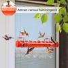 Window Hummingbird Water Feeder Single Row Flower Long Tube Hummingbird Bird Feeder