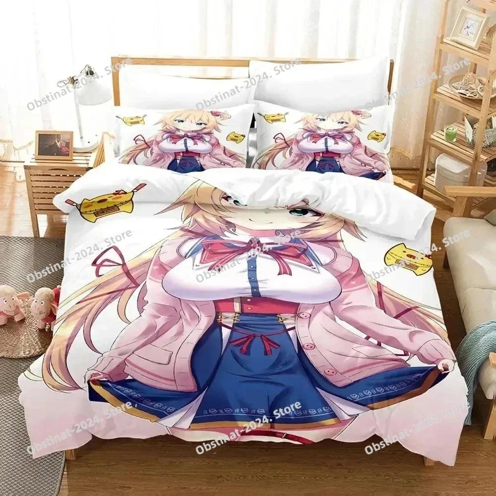 Anime Akai Hato Beding Set Printed Bed Linen Set With Pilowcase Bed Soft Duvet Cover Soft Single Double Quen Super King-Sized Dimensionsd Dimensions