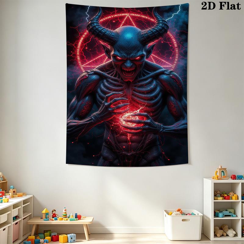 Dark Reaper Tapestry Gothic Grim Reaper Wall Hanging Tapestry Wallmounted Fashion Print Work Of Art Background Wall Hanging Cloth