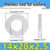 Jinguying Stainless Steel Flat Washer 201/304/316 Standard Size, No Burrs (GB97/DIN125)