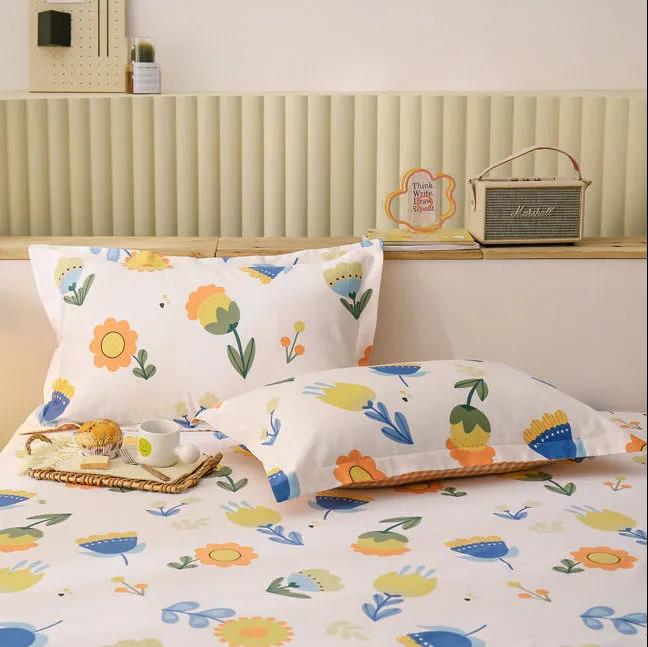 Two-pack Cotton Pillowcase Bedroom Bedding Double Single Pillow Core Cover