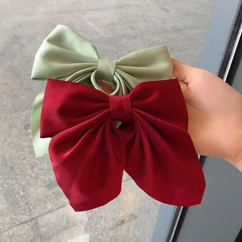1 Stück Neue Koreanische Mode Bogen Haarnadel Einfarbig Elegante Haarspangen Kopfbedeckung Mädchen Kinder Haarschmuck