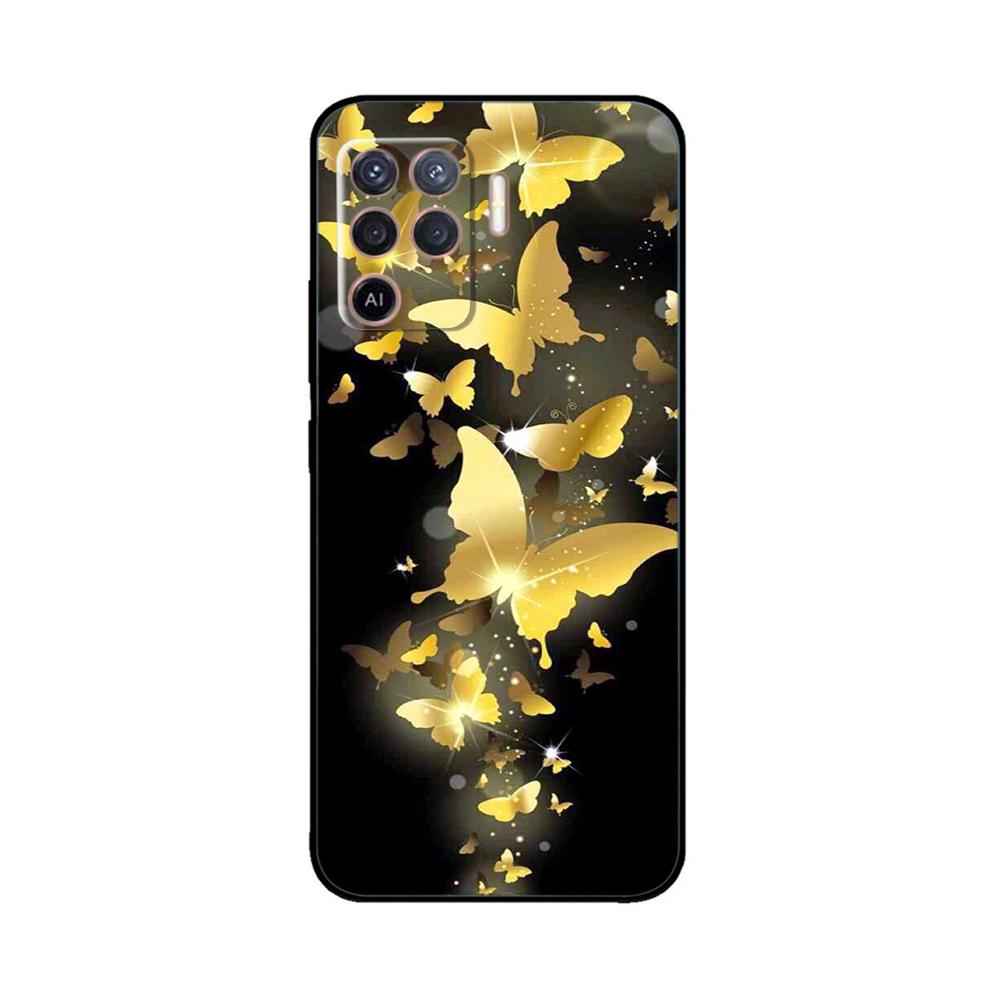 Cover per OPPO Reno 5 Lite Custodia Morbida in Silicone Fiori Bumper per OPPO Reno 5 F oppoA94 4G Custodie Reno 5 Lite Custodie per Telefono