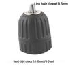 Electric Drill Power Tool Accessory: Hand-Tightened Locking Chuck with Round & Square Shank Compatibility