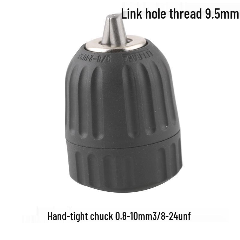 Electric Drill Power Tool Accessory: Hand-Tightened Locking Chuck with Round & Square Shank Compatibility